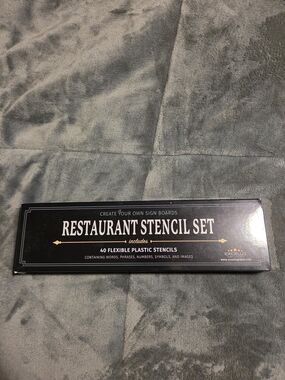 Restaurant Stencil Set - Black -